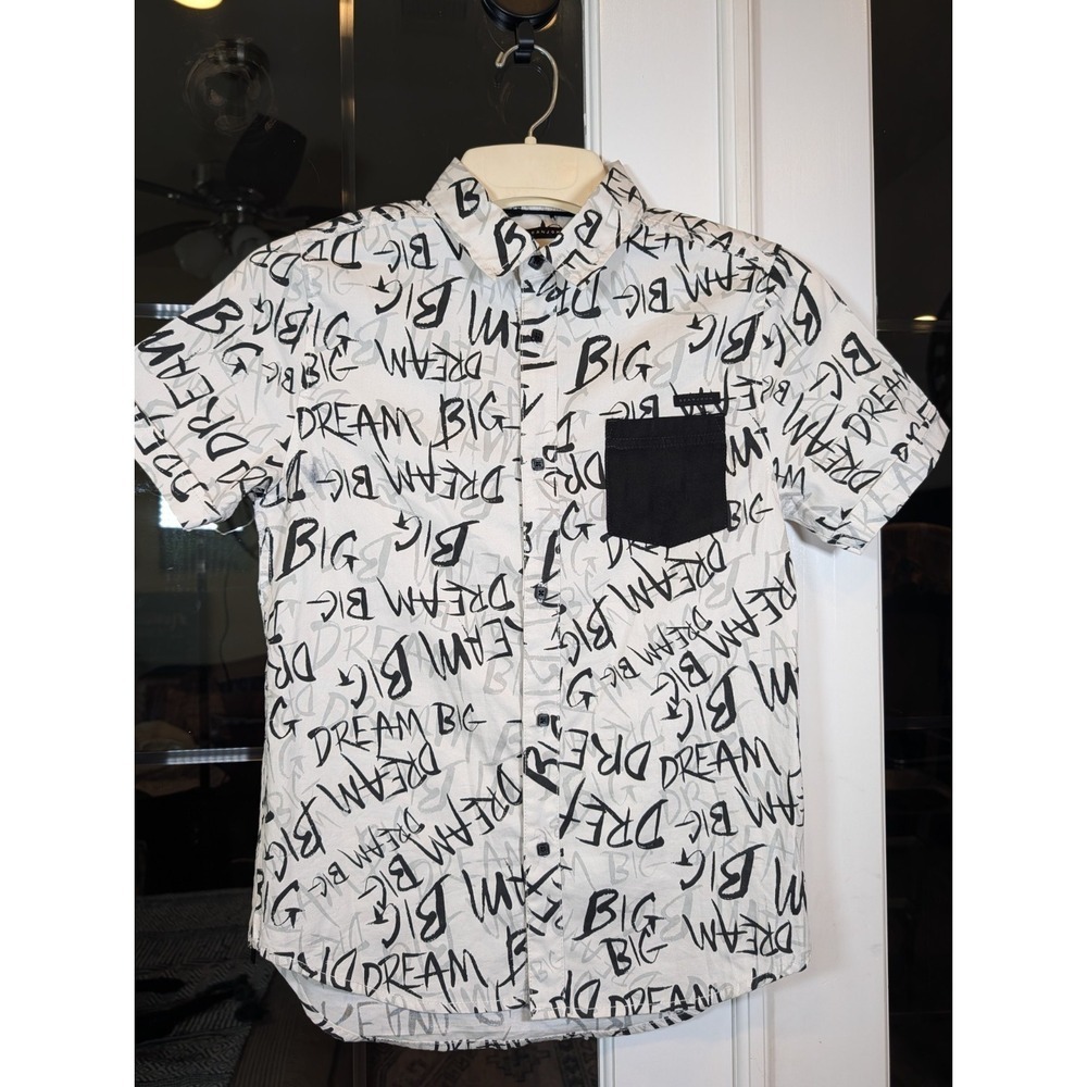 SEAN JOHN Boy's Dream Big Print Short Sleeve Shirt Size Large